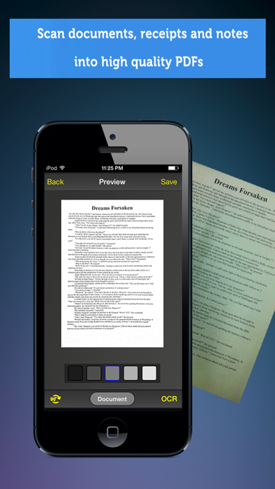 TurboScan HD + OCR: quickly scan multipage documents into high-quality PDFs, plus scan character image and recognize to editable text document Screenshot 2