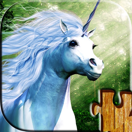 Unicorn puzzles - Relaxing fantasy photo picture jigsaw puzzles for kids and adults Icon