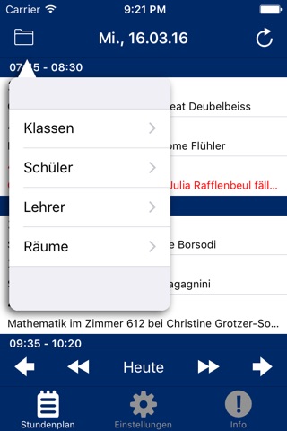 RGZH Stundenplan App screenshot 3