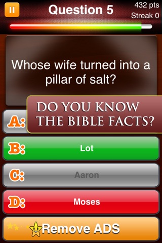 Bible Quiz Game Ⓑ screenshot 4