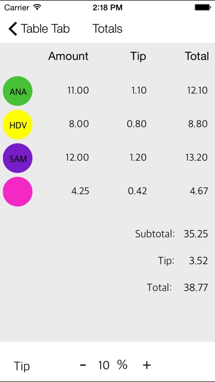 Table Tab screenshot-3