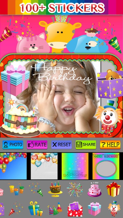 Birthday Photo Frames and Stickers