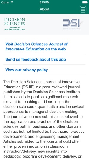 Decision Sciences Journal of Innovative Education(圖2)-速報App