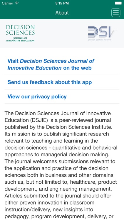 Decision Sciences Journal of Innovative Education