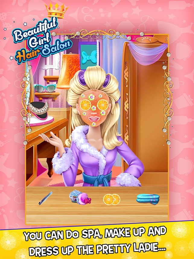 Beautiful Girl Hair Salon with Dress Up kids Game, game for IOS