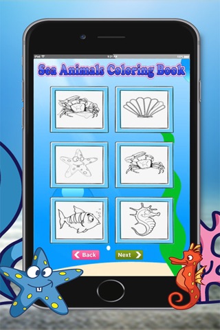 sea animals coloring - free drawing book for kids screenshot 2
