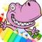 Icon The Cute dinosaur Coloring book ( Drawing Pages ) - Good Activities Education Games For Kids App