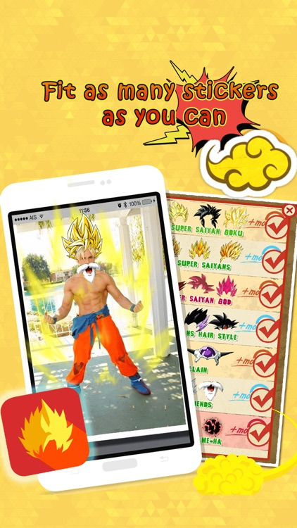 Super Saiyan Camera - Sticker Hair-Style Goku Dragon Ball Manga Edition