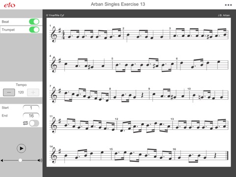 Arban Single Tonguing Ex. 13 - Advanced Trumpet & Cornet Practice screenshot 3
