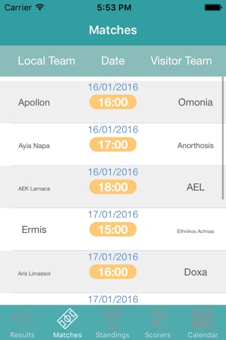 InfoLeague - Information for Cypriot First Division - Matches, Results, Standings and more screenshot 2