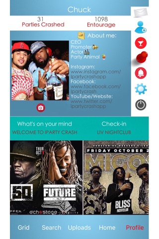 iParty Crash - Find Parties Promote & interact at Live Events Worldwide No Invite needed screenshot 2