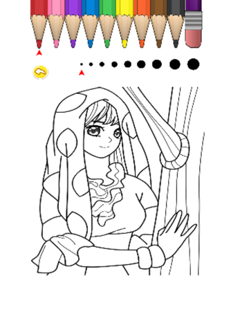 Kids Coloring Book - Princess Akita screenshot 2