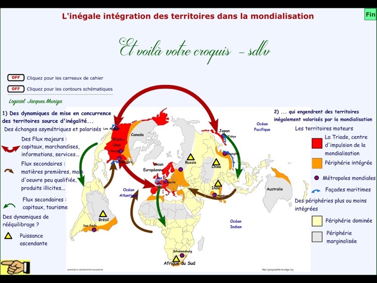 Croquis de géographie - L’inégale intégration des territoires dans la mondialisation screenshot-4