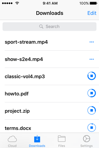 Скриншот из QWE Downloads PRO. Downloader and File Manager