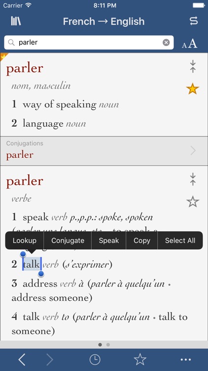 French-English Translation Dictionary and Verbs