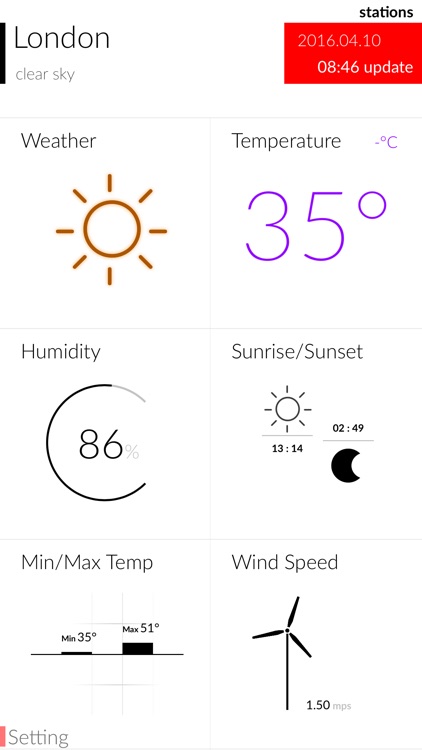 Mr.Weather - simple weather forecast、fahrenheit、celsius screenshot-0