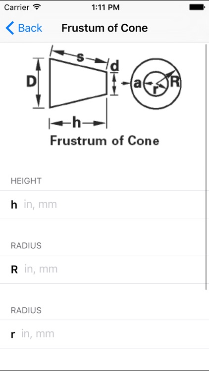 Volume & Area Calculators - Engineering Toolkit