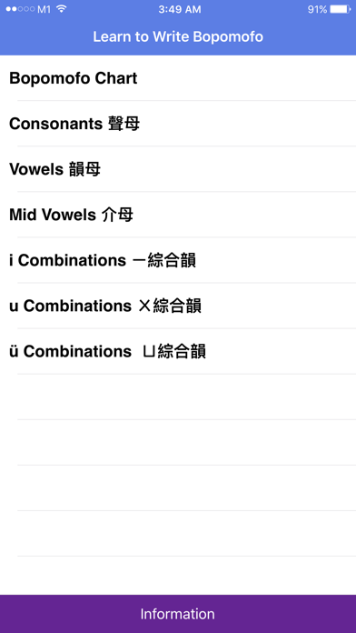 How to cancel & delete Learn to write Mandarin Chinese Phonetic Symbols (Bopomofo) for iPhone & iPod Touch from iphone & ipad 4