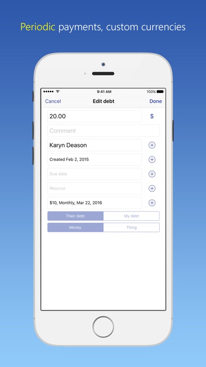 IOU - debt manager screenshot-4