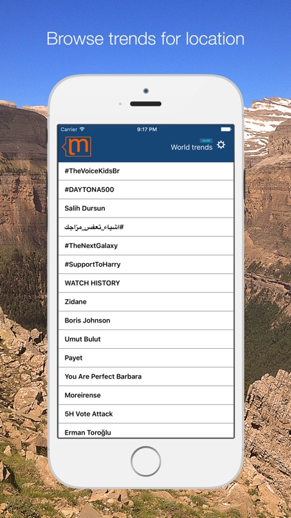 TrendMonitor for Twitter, monitoring trending topics from your iPhone