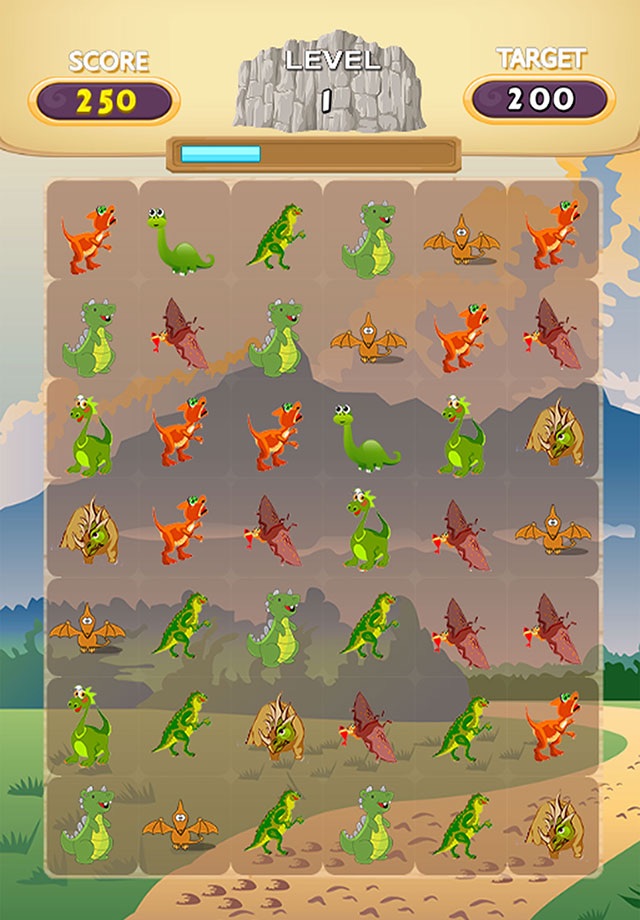 Age Dinosaur Match 3 : Dino Kids Matching Puzzle Games Free screenshot 2