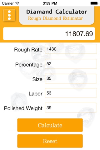 Rough Diamond Calculator Pro screenshot 2