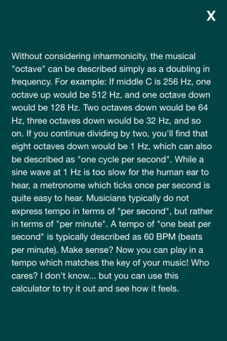 Hz BPM Octaves Calculator screenshot 3