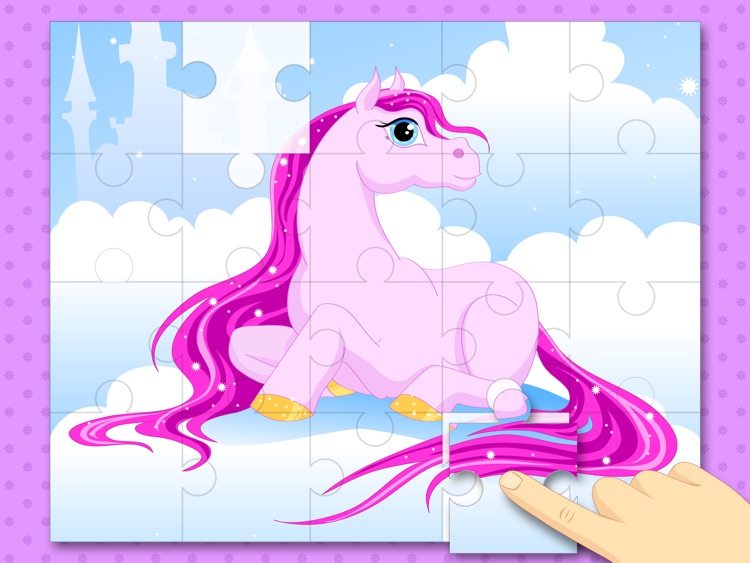 Cute Ponies & Unicorns Jigsaw Puzzles : free logic game for toddlers, preschool kids and little girls screenshot-3