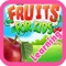 Children can practice to learn fruit names with beautiful flash cards