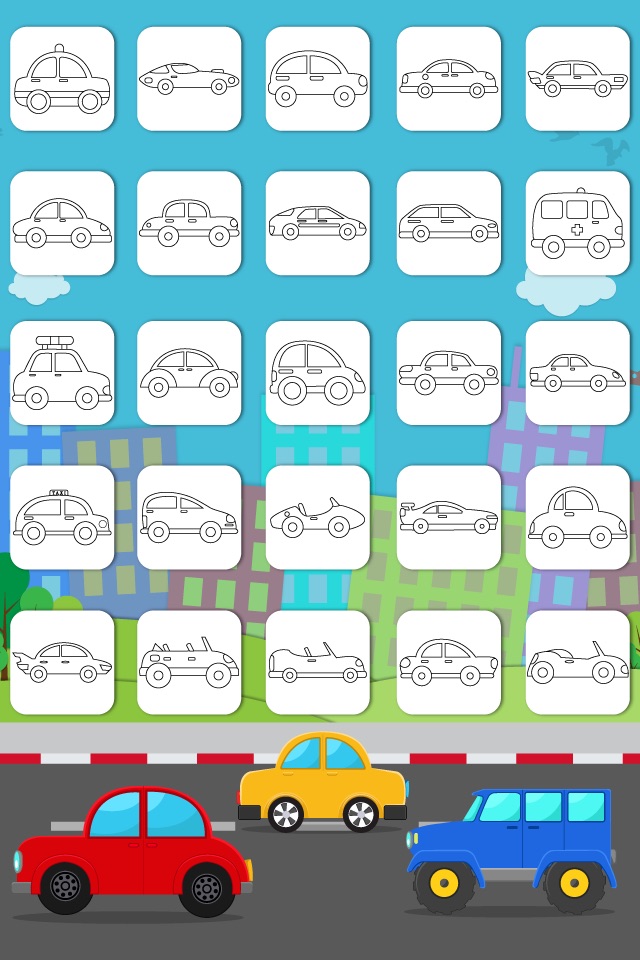 Cars Connect the Dots and Coloring Book free screenshot 4