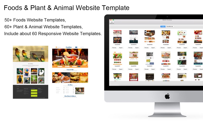 Website Template (Foods &amp; Plant &amp; Animal) With Html Files Pack3 thumbnail 1