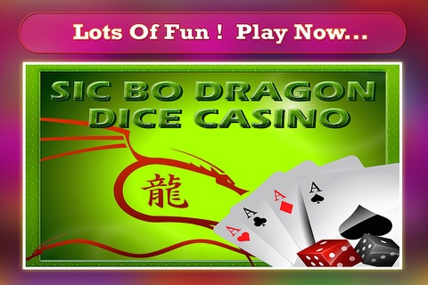 Sic Bo Dragon Dice Casino - Las Vegas Free Dice screenshot 2