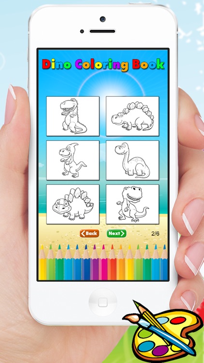 Dinosaur Coloring Book - Dino Baby Drawing for Kids Games