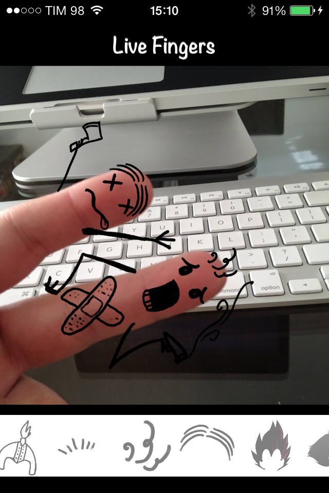Live Fingers - Add Cool Faces and Stuff to your Fingers screenshot 3