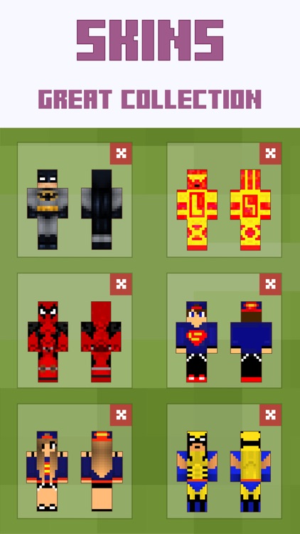 minecraft pe skins no app