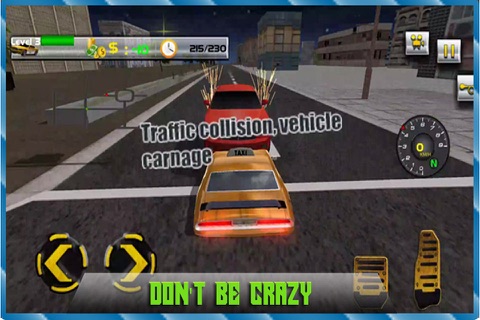 Crazy Taxi Driver Simulator 3D - real free yellow cab racing sim mania game screenshot 4