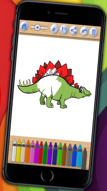 Dinosaurs Coloring book & Paint the Jurassic - Premium