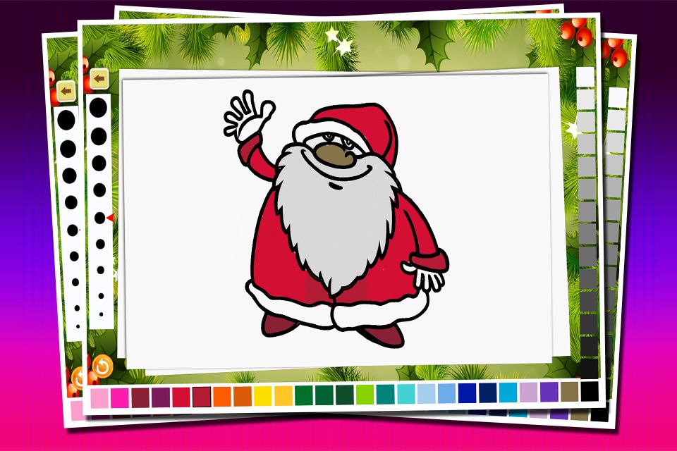 Christmas coloring pages : Paint Your Santa Reindeer Christmas tree and Gift screenshot 2