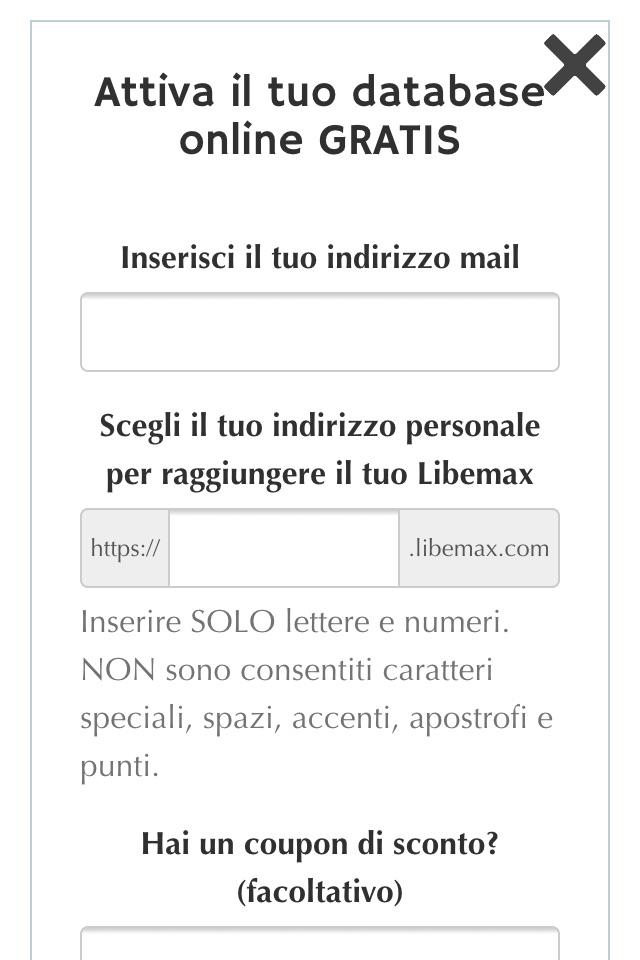 Libemax, Database online cloud screenshot 2