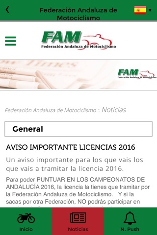 FAMOTOS, App Oficial FAM screenshot 2