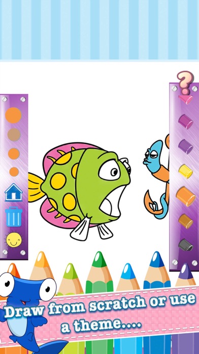 How to cancel & delete Ocean Drawing Coloring Book - Cute Caricature Art Ideas pages for kids from iphone & ipad 3