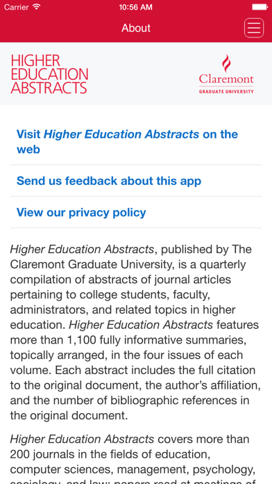 How to cancel & delete Higher Education Abstracts from iphone & ipad 1