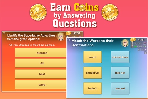 Grade 2 ELA - English Grammar Learning Quiz Game by ClassK12 [Full] screenshot 3