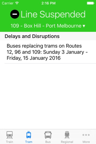 PTnotify - Disruption Information for Public Transport in Melbourne screenshot 2
