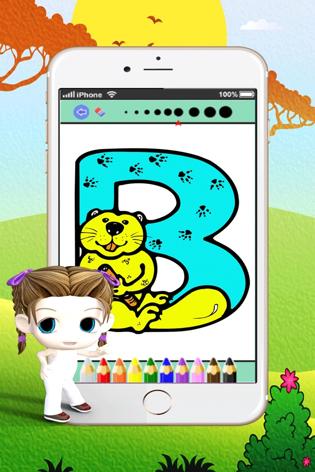 ABC Draw Pad : Learn to painting and drawing coloring pages printable for kids free screenshot 3