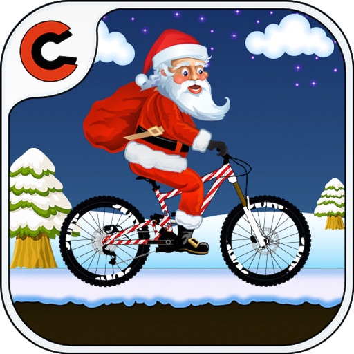Santa Bike Rider Icon