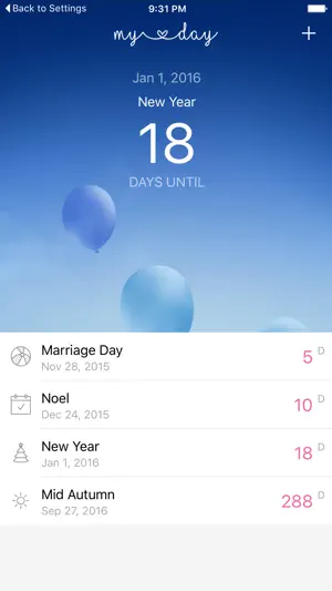 Captura 1 MyDates-countdown 倒数日‼(free) iphone