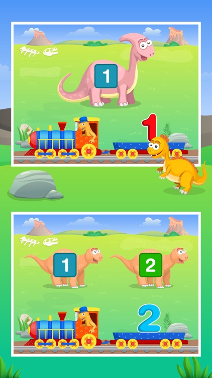 Dinosaur Number Train Game for Kids Free