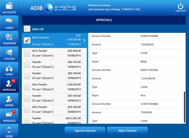 ADIB Corporate Mobile Banking for iPad(圖4)-速報App