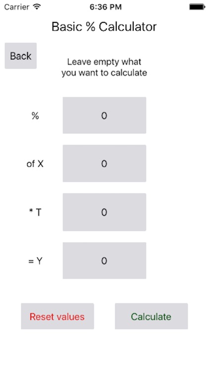 Basic Percent Calculator